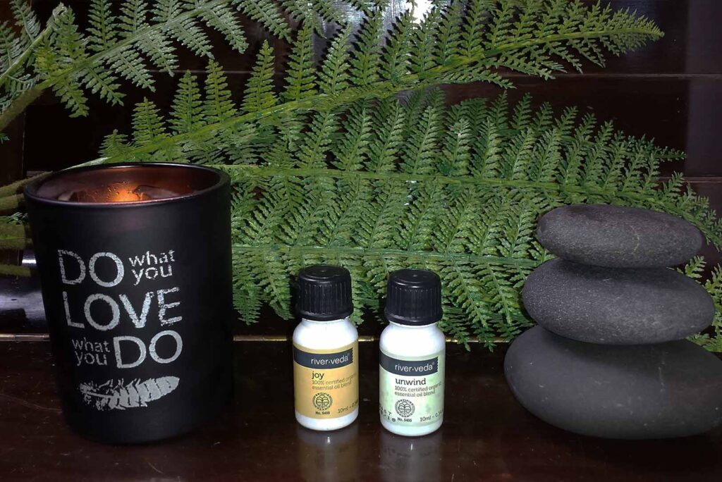 massage oil in fern and feather